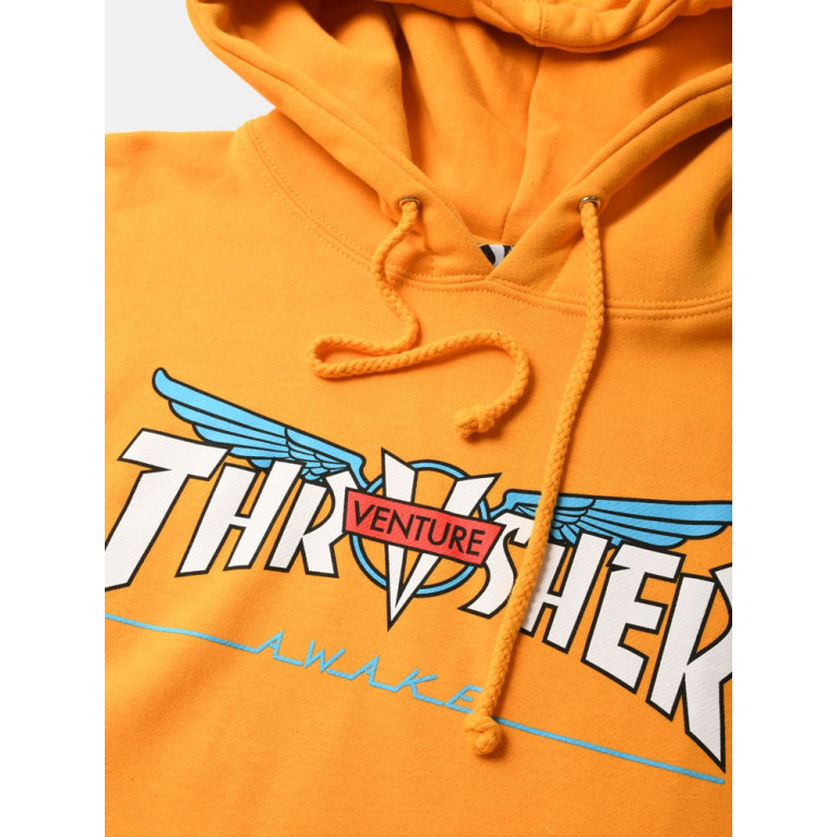 Толстовка Thrasher Venture Collab Hoodie Gold Толстовка Thrasher Venture Collab Hoodie Gold