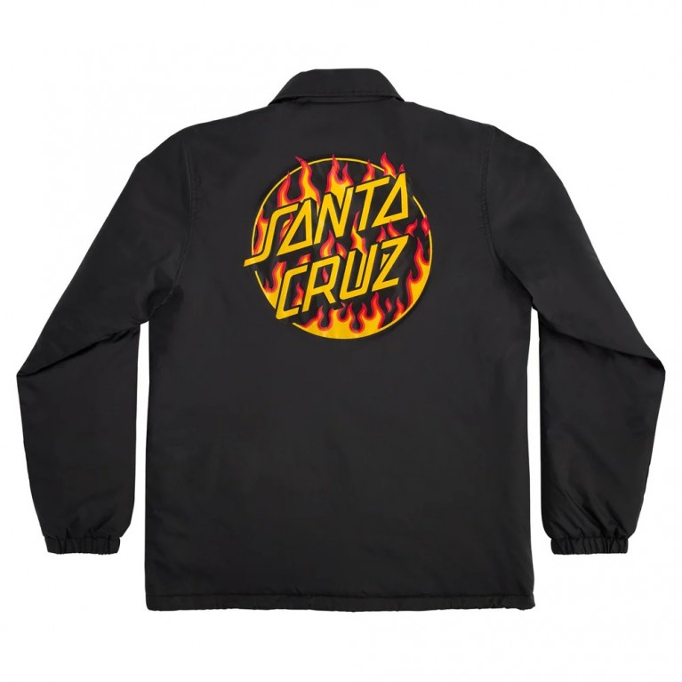 Куртка SANTA CRUZ x THRASHER FLAME DOT L/S COACH JACKET BLACK
