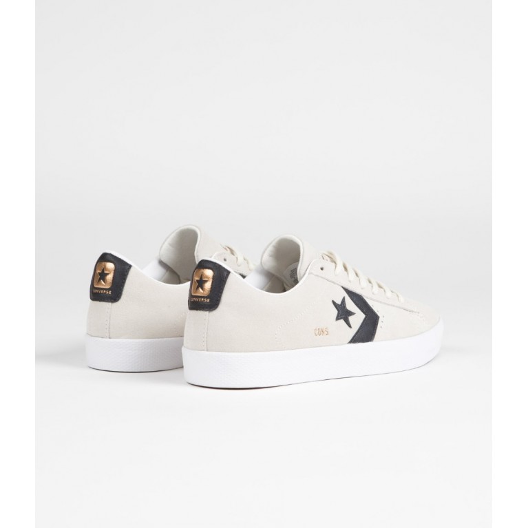 Кеды CONVERSE SKATE SHOES PRO LEATHER VULC PRO OX EGRET / BLACK
