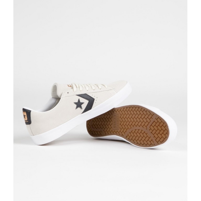 Кеды CONVERSE SKATE SHOES PRO LEATHER VULC PRO OX EGRET / BLACK