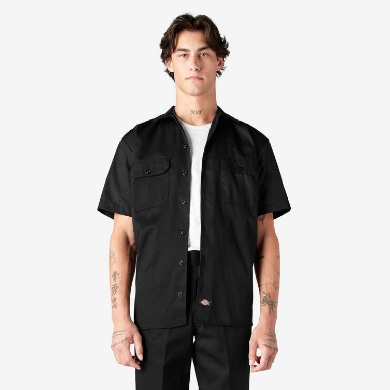 Рубашка Dickies ORIGINAL TWILL SHORT SLEEVE WORK SHIRT Black