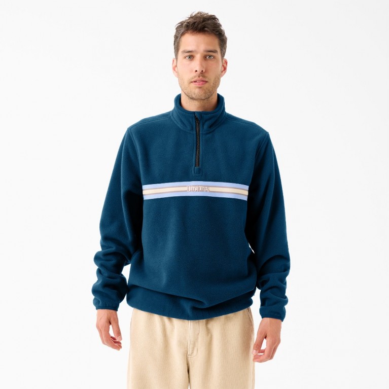 Толстовка Dickies TOM KNOX QUARTER ZIP FLEECE Deep Blue