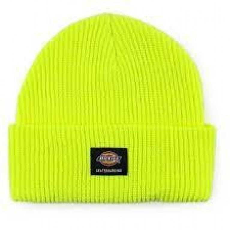 Купить шапку Dickies Skateboarding Flip Up Beanie Knit Skate Beanie Neon Yellow