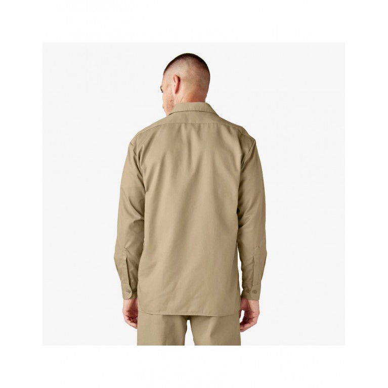 Купить рубашку Dickies ORIGINAL TWILL LONG SLEEVE WORK SHIRT Khaki