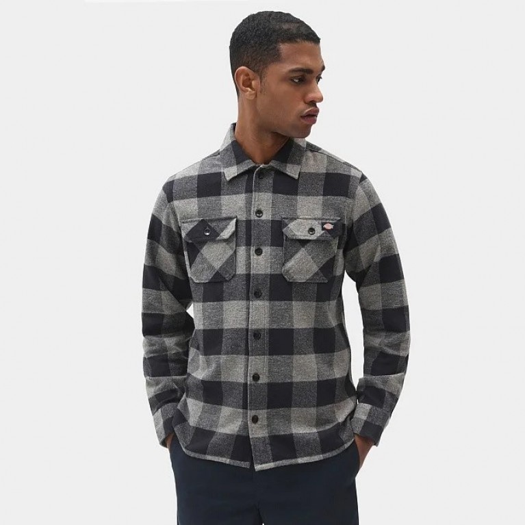 Рубашка DICKIES SACRAMENTO SHIRT Grey Plaid