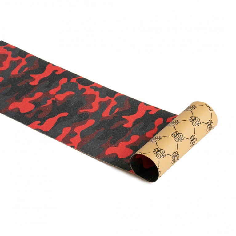 Шкурка для скейтборда Dip Grip CAMO: RED