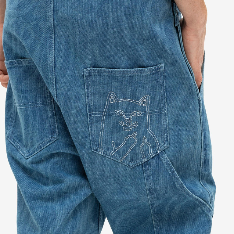 Комбинезон Ripndip Wilshire Denim Overalls Medium Wash