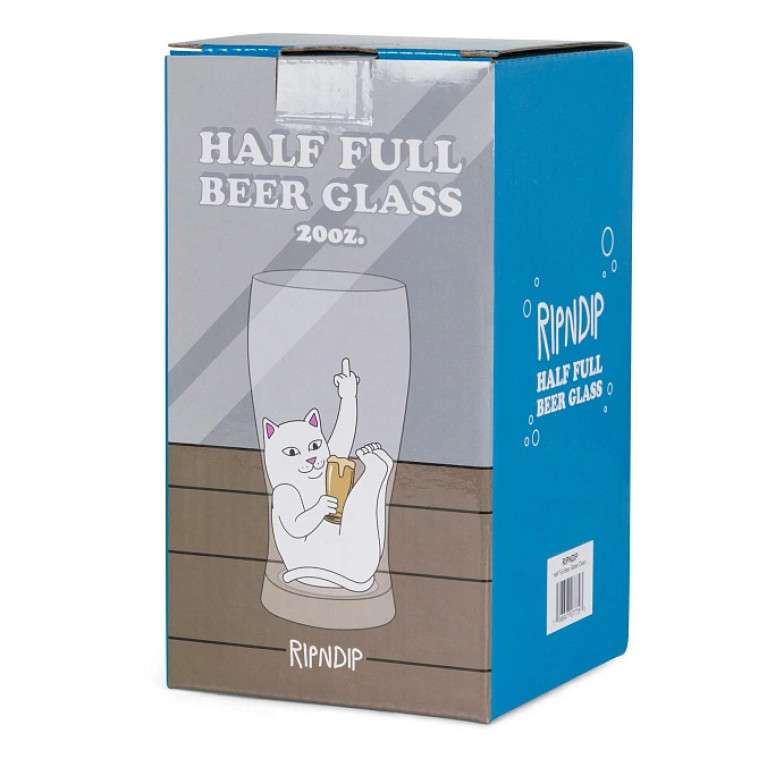 Стакан Ripndip Half Full Beer Glass Clear