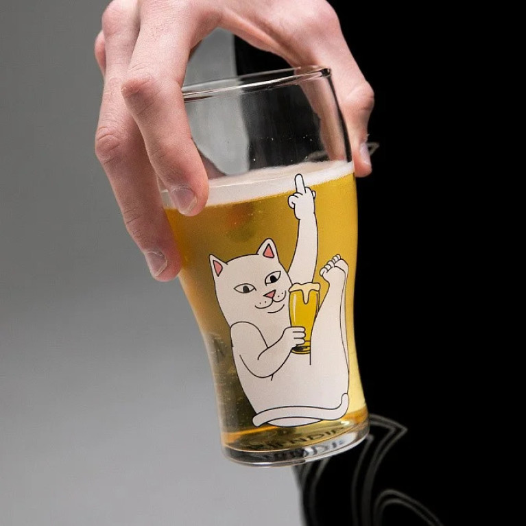 Стакан Ripndip Half Full Beer Glass Clear
