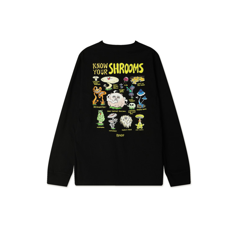 Лонгслив Ripndip Know Ur Shrooms Long Sleeve Black