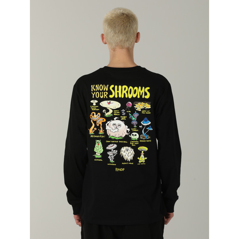 Лонгслив Ripndip Know Ur Shrooms Long Sleeve Black