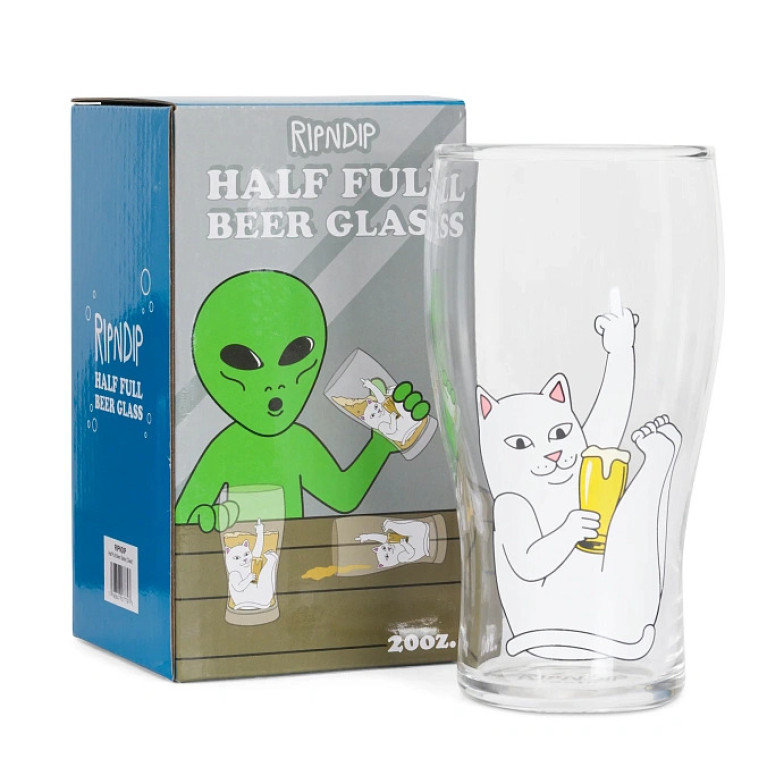 Стакан Ripndip Half Full Beer Glass Clear
