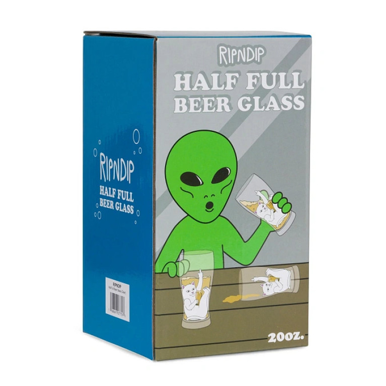 Стакан Ripndip Half Full Beer Glass Clear