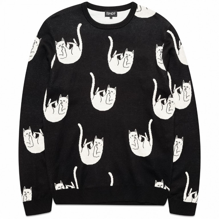 Купить свитер Ripndip Falling Nerm Knit Sweater Black