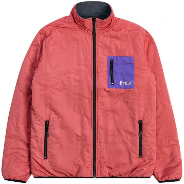 Куртка Ripndip Shmoody Polar Fleece Quilted Reversible Jacket Clay/Purple