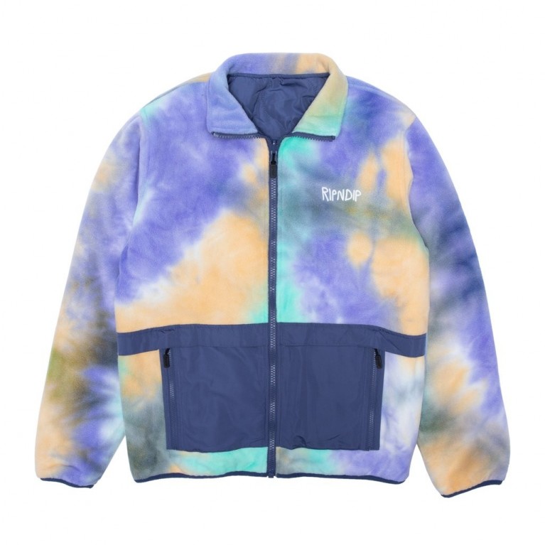 Куртка Ripndip Castanza Reversible Brushed Fleece Quilted Jacket Purple