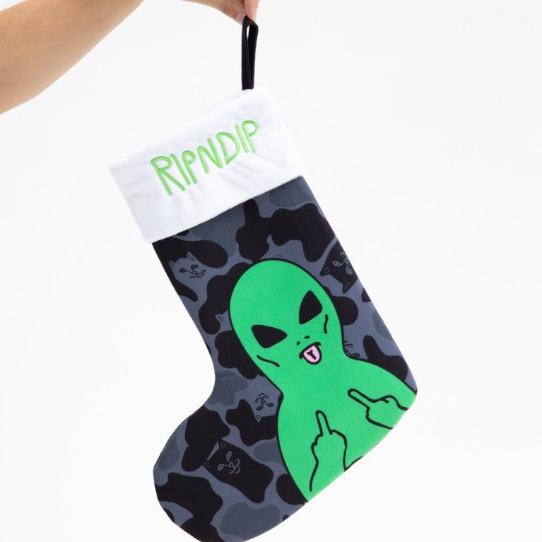 Носок для подарков Ripndip Lord Alien Christmas Stocking (Black)