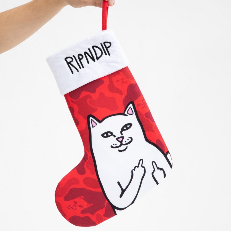 Носок для подарков Ripndip Lord Nermal Christmas Stocking (Red)