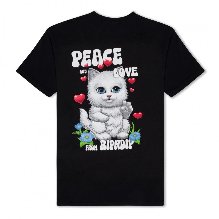 Купить футболку Ripndip Peace Love RIPNDIP Tee Black