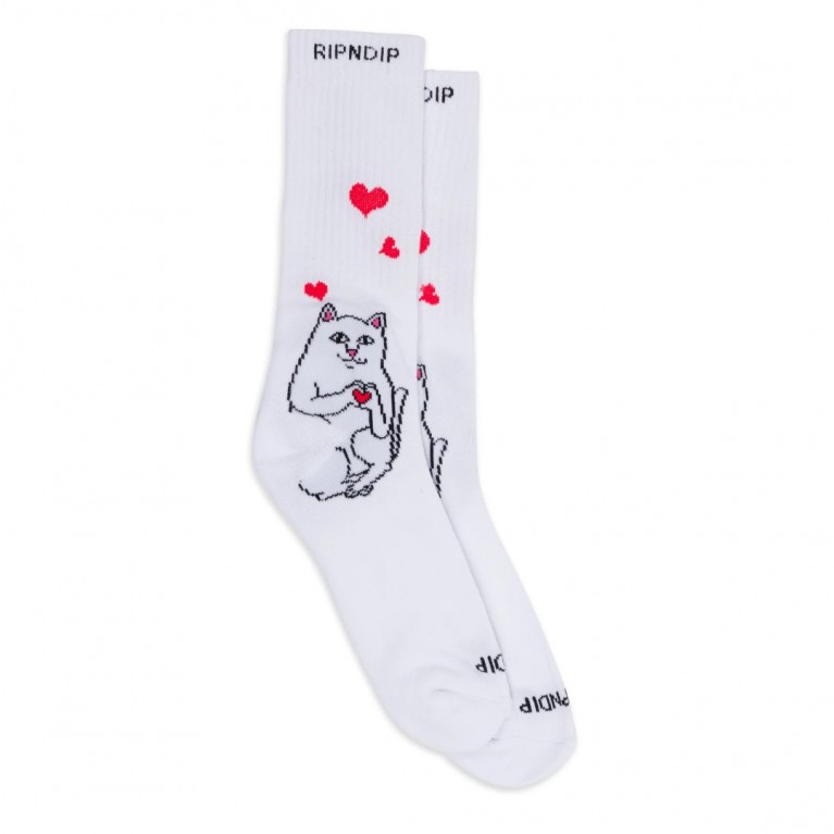 Купить носки Ripndip Nermal Loves Socks White