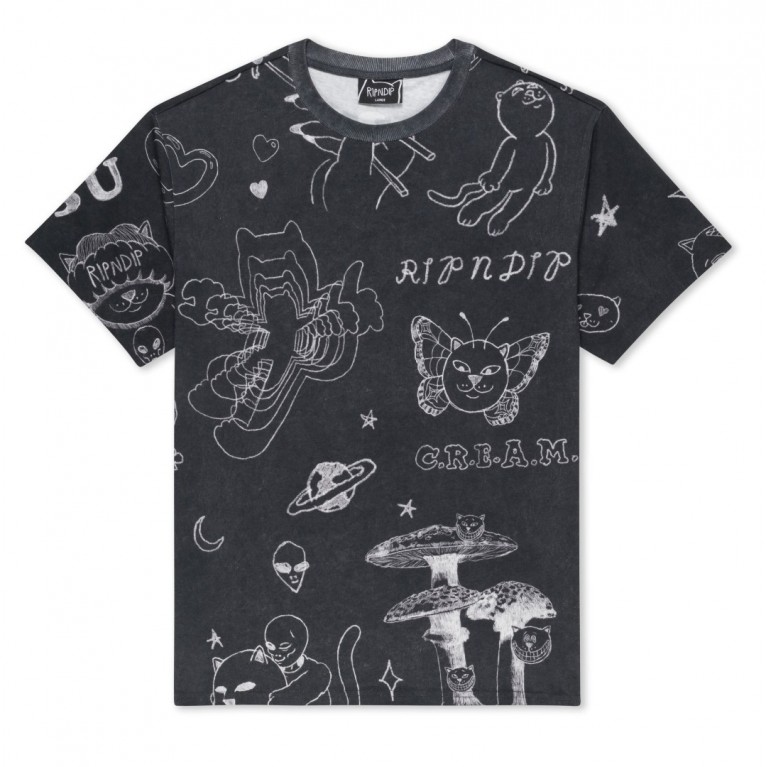 Футболка Ripndip NERMAL DOMINATION TEE BLACK WASH