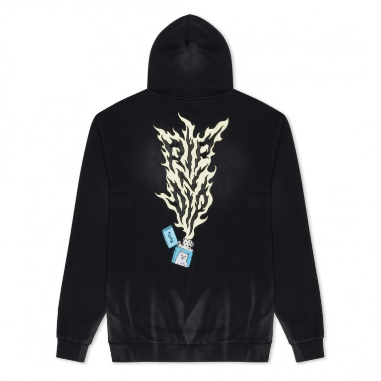 Толстовка Ripndip RIPNLIT HOODIE BLACK VINTAGE WASH