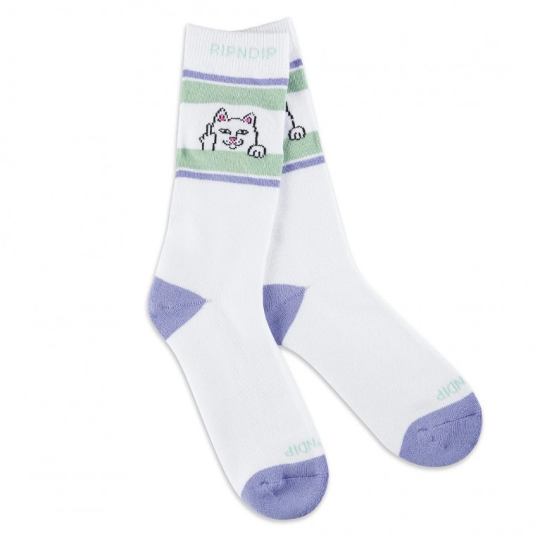 Купить носки Ripndip Peeking Nermal Socks Lilac/Sage