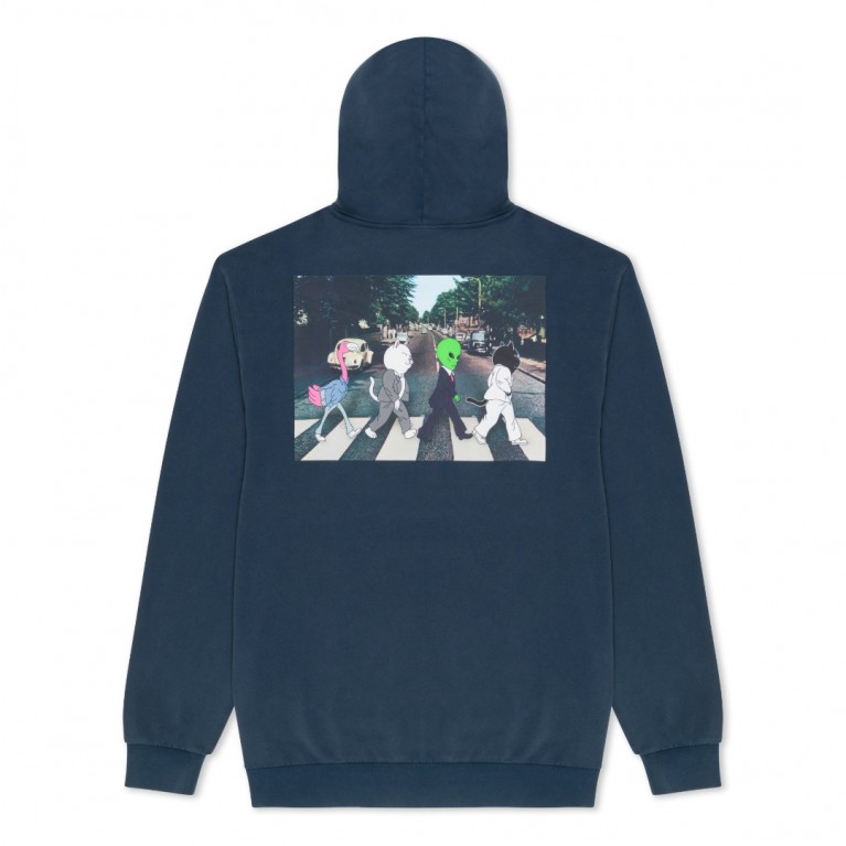 Толстовка Ripndip CROSSWALK HOODIE NAVY VINTAGE WASH