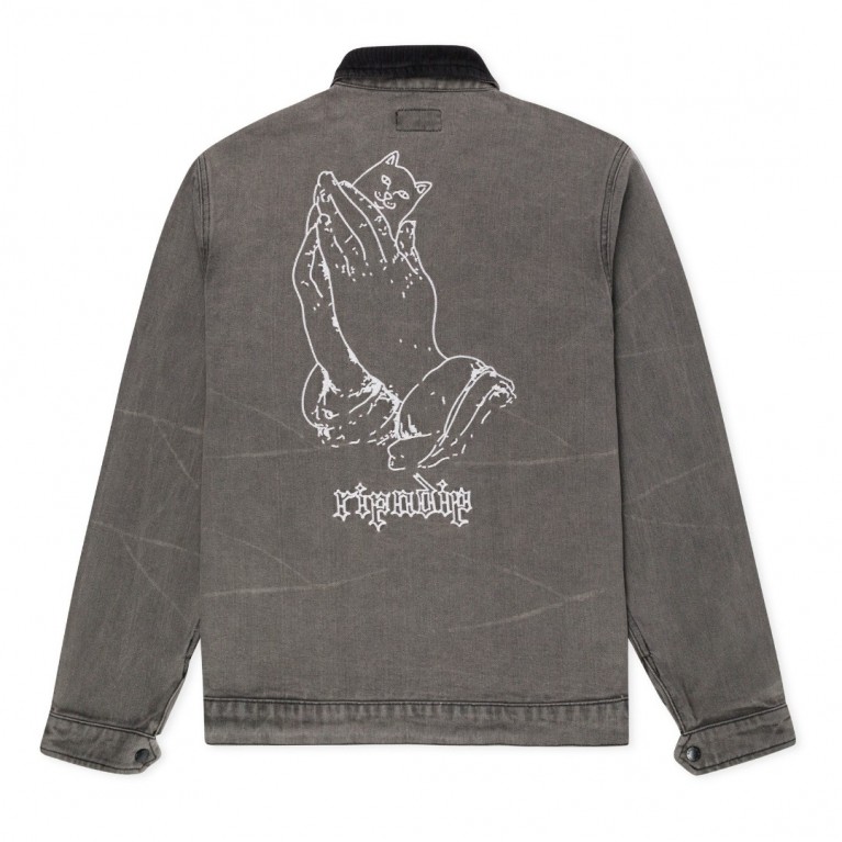 Купить куртку Ripndip Los Feliz Denim Work Jacket Charcoal Stone Wash