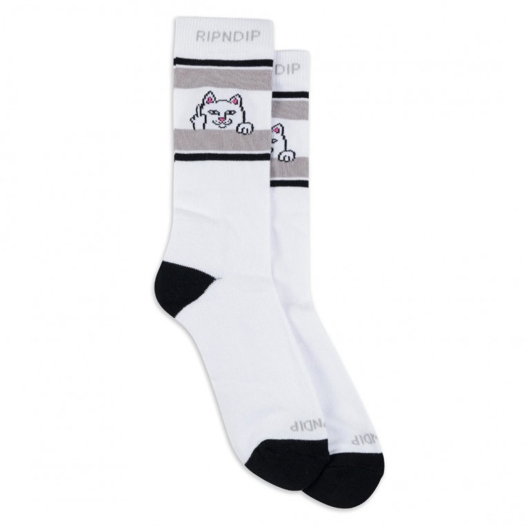 Купить носки Ripndip PEEKING NERMAL SOCKS WHITE