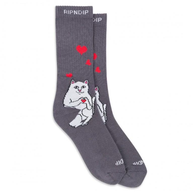 Купить носки Ripndip Nerm Love Socks Charcoal