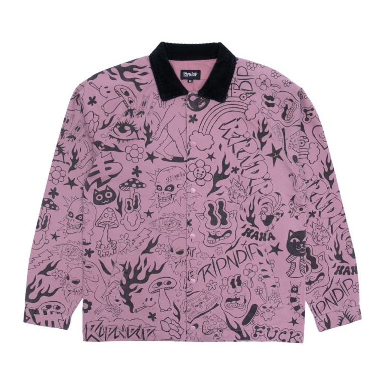 Куртка Ripndip We Don't Care Coaches Jacket Mauve