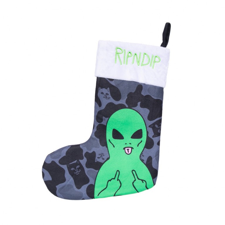 Носок для подарков Ripndip Lord Alien Christmas Stocking (Black)