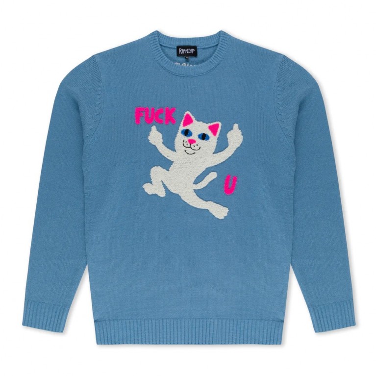 Свитер F U Knit Sweater (Periwinkle)