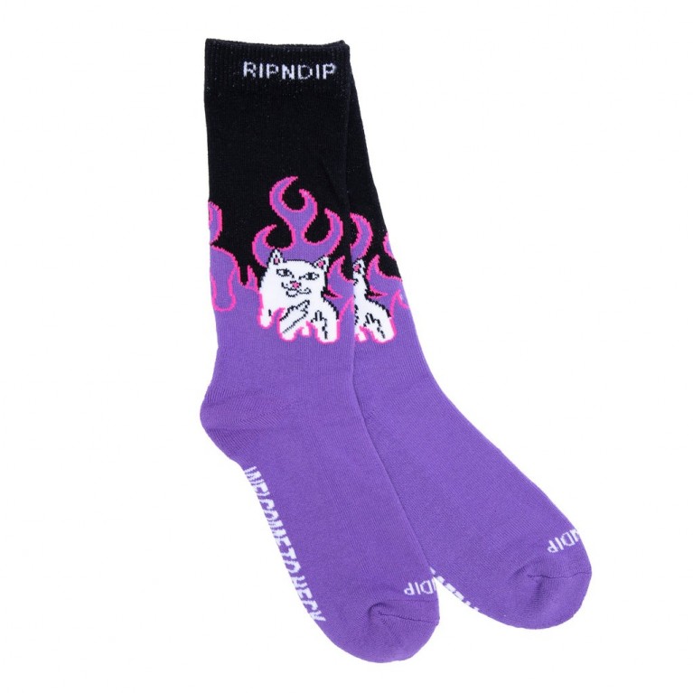 Носки Ripndip Welcome To Heck Socks (Black/ Purple) 