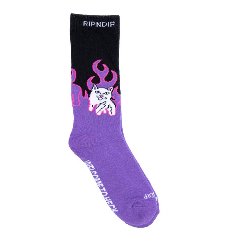 Носки Ripndip Welcome To Heck Socks (Black/ Purple) 