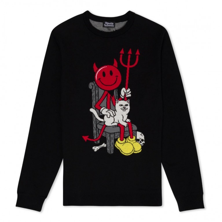 Купить свитер Ripndip Devilman & Nerm Knit Sweater Black