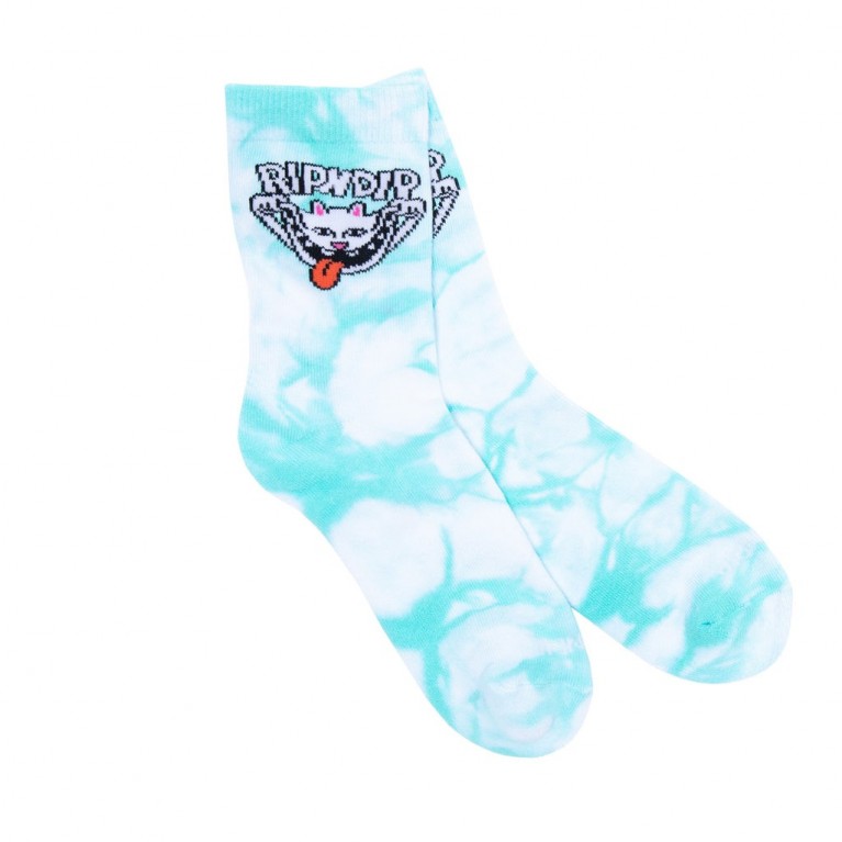 Носки Ripndip Big Smile Socks (Aqua Tie Dye)