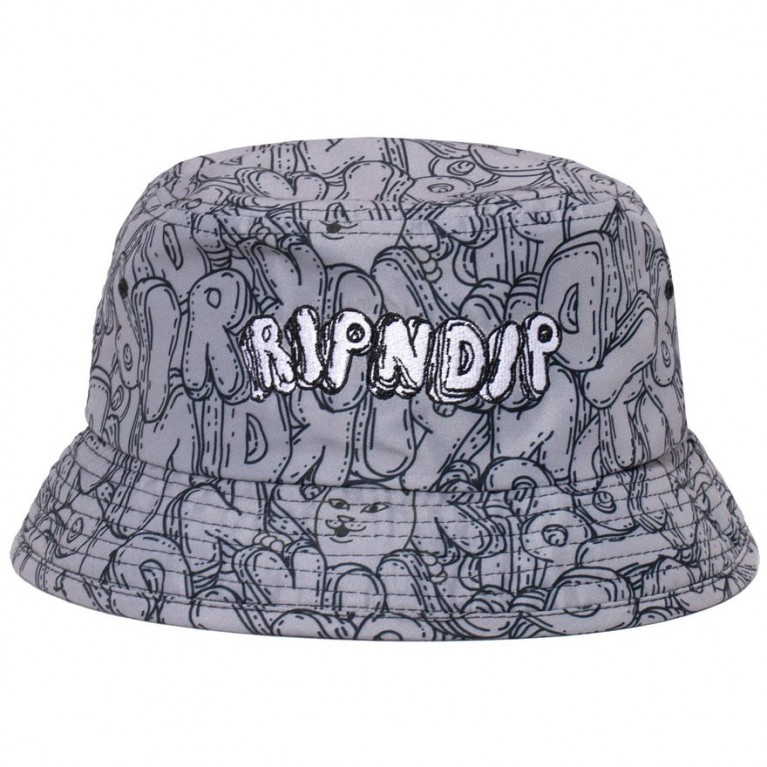 Панама Ripndip Bubble Booble All Over Print Bucket Hat Charcoal Heather