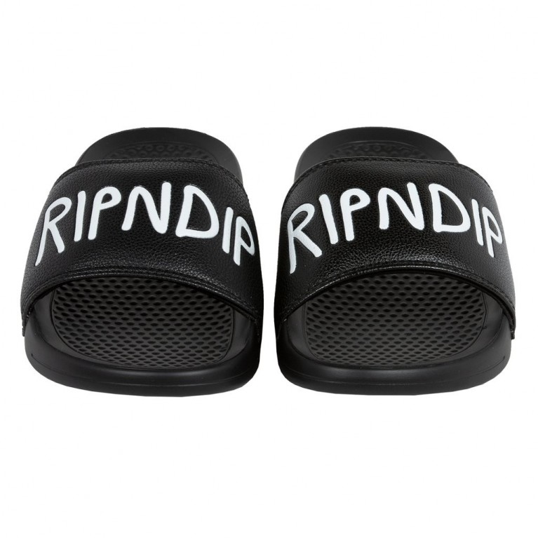 Тапочки Ripndip Simple Logo Slides Black