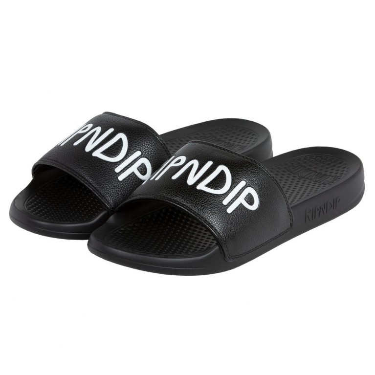 Тапочки Ripndip Simple Logo Slides Black