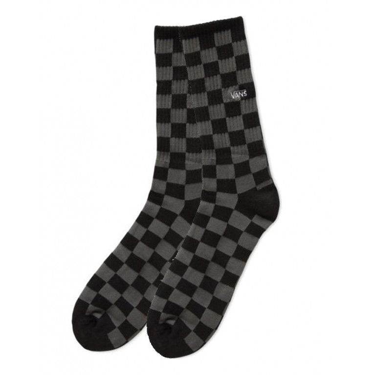 Купить носки VANS SOCKS CHECKERBOARD CREW - BLACK-CHARCOAL