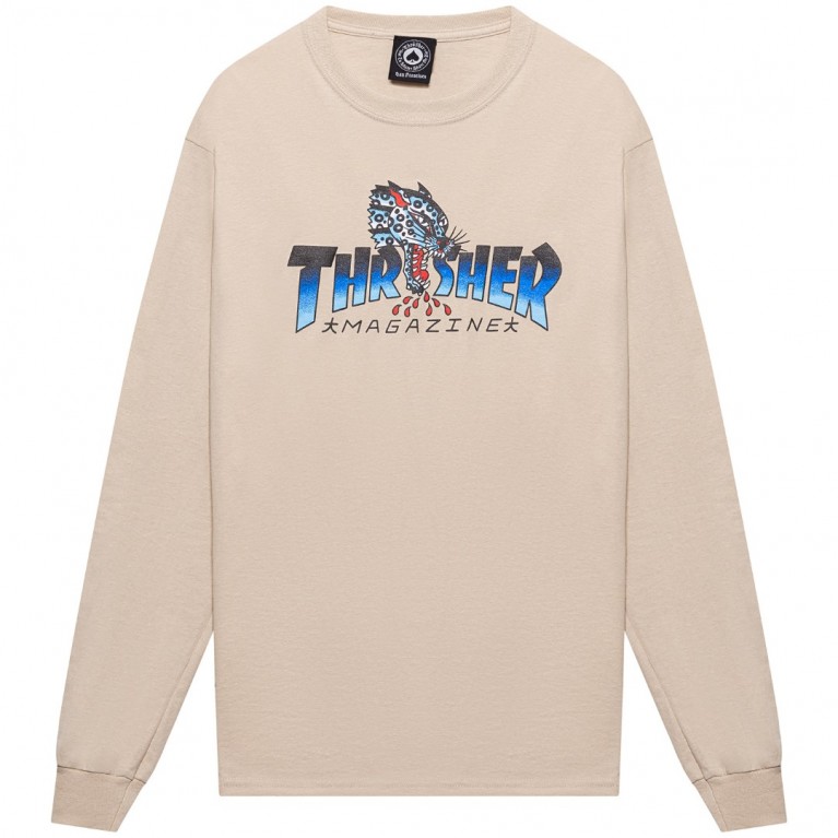 Лонгслив Thrasher Leopard Mag L/S Sand 