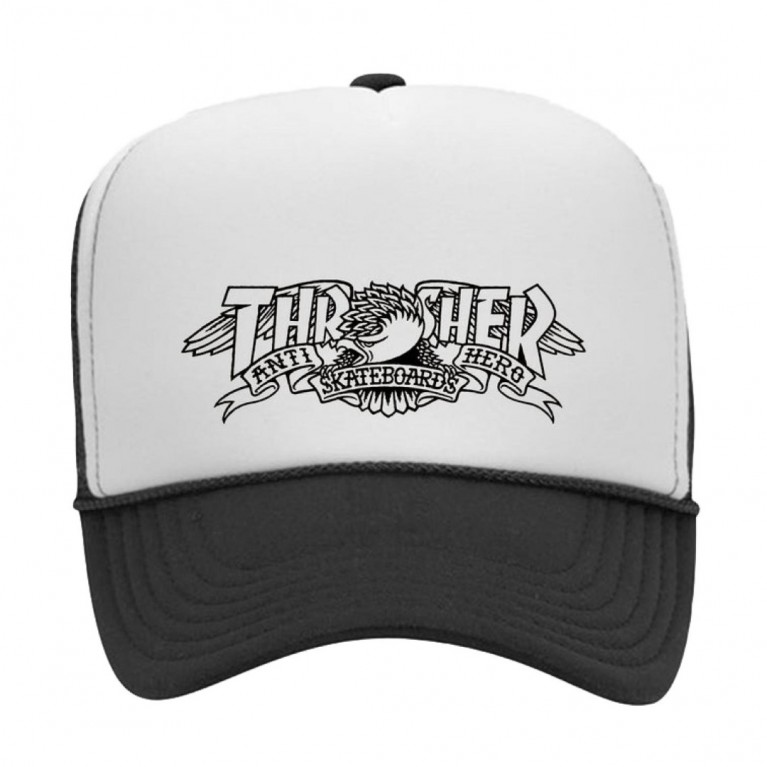 Кепка Thrasher Mag Banner Trucker Hat Black/Black/White