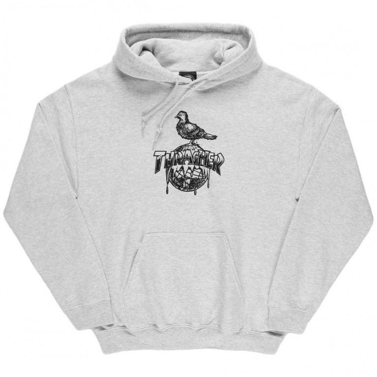 Толстовка Thrasher Cover The Earth Hoodie Ash Grey