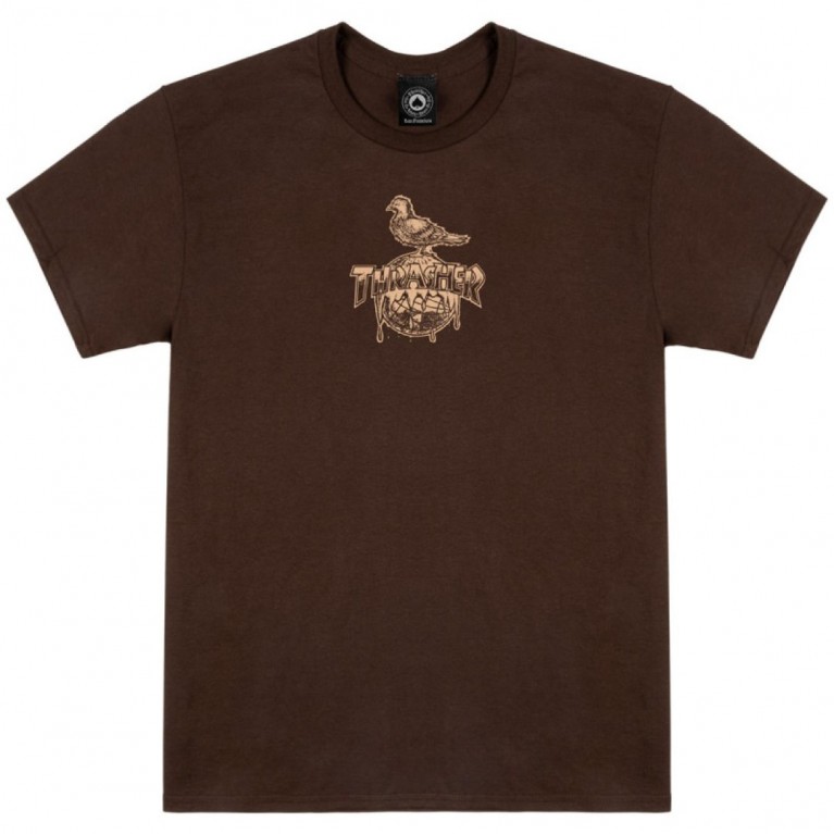 Футболка Thrasher Cover The Earth T-Shirt Dark Chocolate