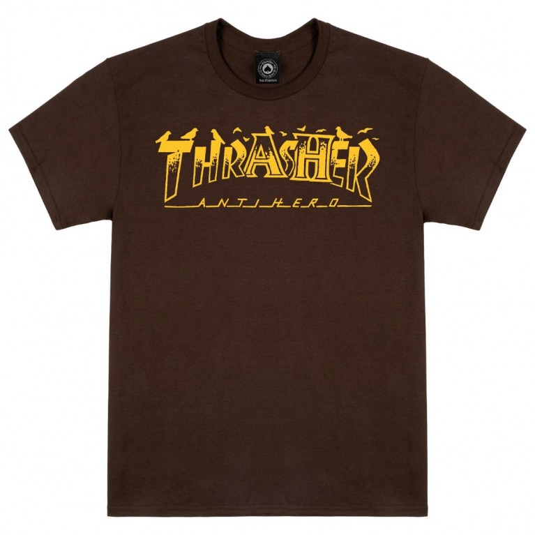 Футболка Thrasher Pigeon Mag T-Shirt Dark Chocolate