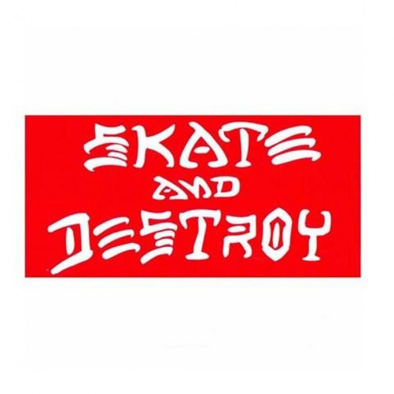 Стикер Thrasher Skate & Destroy Medium Red