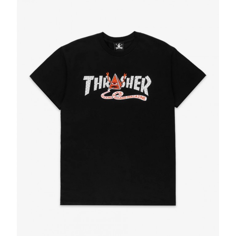 Футболка THRASHER THR X TOY MACHINE PYRAMID BLACK
