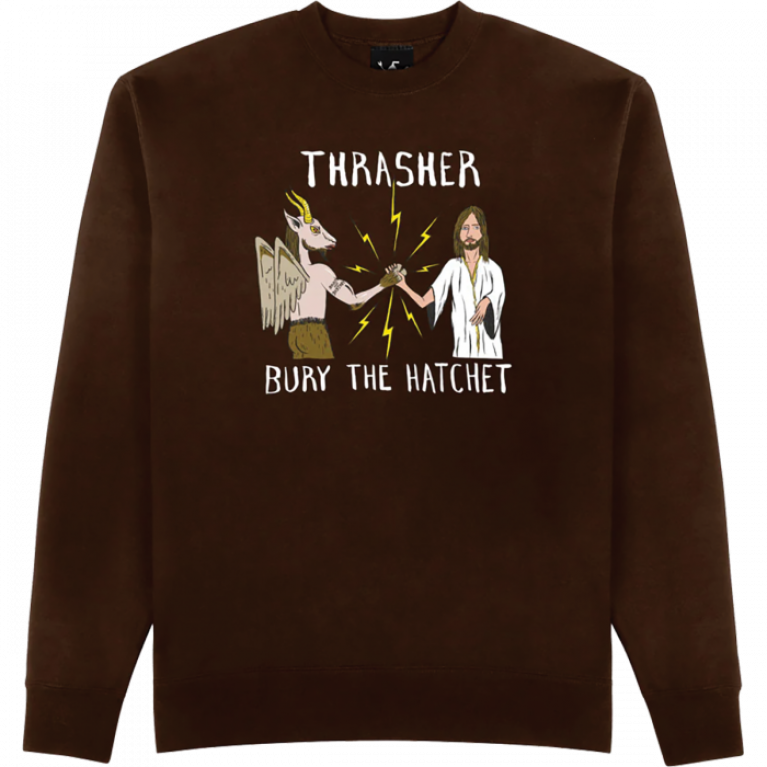 Кофта THRASHER THR X TOY MACHINE B.T.H. DARK CHOCOLATE